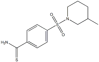 4-[(3-methylpiperidin-1-yl)sulfonyl]benzenecarbothioamide 结构式