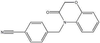 4-[(3-oxo-2,3-dihydro-4H-1,4-benzoxazin-4-yl)methyl]benzonitrile 化学構造式