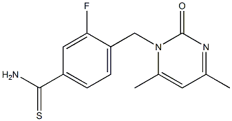 4-[(4,6-dimethyl-2-oxopyrimidin-1(2H)-yl)methyl]-3-fluorobenzenecarbothioamide
