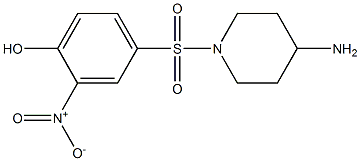 4-[(4-aminopiperidine-1-)sulfonyl]-2-nitrophenol,,结构式