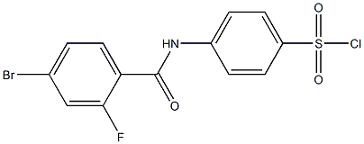 4-[(4-bromo-2-fluorobenzene)amido]benzene-1-sulfonyl chloride,,结构式