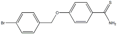 4-[(4-bromobenzyl)oxy]benzenecarbothioamide Struktur