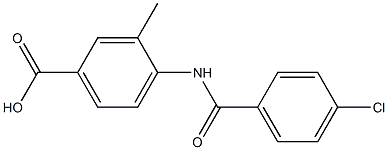 4-[(4-chlorobenzoyl)amino]-3-methylbenzoic acid,,结构式