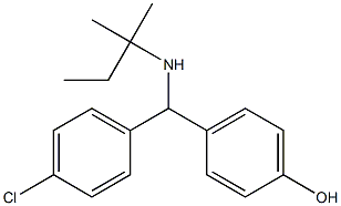  4-[(4-chlorophenyl)[(2-methylbutan-2-yl)amino]methyl]phenol