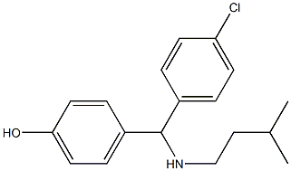 4-[(4-chlorophenyl)[(3-methylbutyl)amino]methyl]phenol,,结构式
