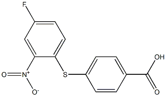 4-[(4-fluoro-2-nitrophenyl)sulfanyl]benzoic acid,,结构式