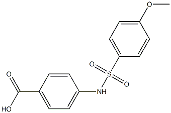 4-(4-メトキシベンゼンスルホンアミド)安息香酸 化学構造式