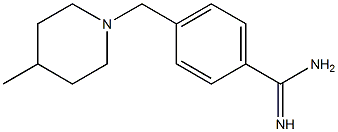 4-[(4-methylpiperidin-1-yl)methyl]benzenecarboximidamide 化学構造式