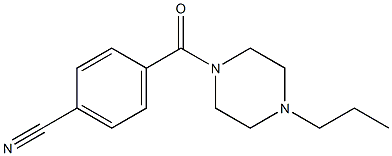 4-[(4-propylpiperazin-1-yl)carbonyl]benzonitrile 结构式