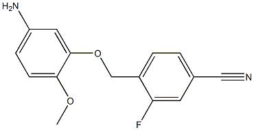 4-[(5-amino-2-methoxyphenoxy)methyl]-3-fluorobenzonitrile|