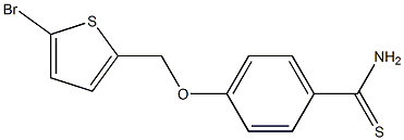 4-[(5-bromothien-2-yl)methoxy]benzenecarbothioamide,,结构式