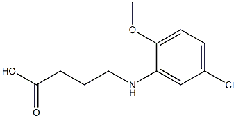 4-[(5-chloro-2-methoxyphenyl)amino]butanoic acid Structure