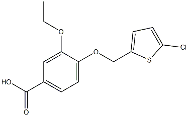 4-[(5-chlorothiophen-2-yl)methoxy]-3-ethoxybenzoic acid Struktur