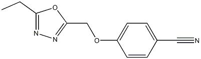 4-[(5-ethyl-1,3,4-oxadiazol-2-yl)methoxy]benzonitrile 化学構造式