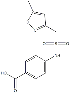 4-[(5-methyl-1,2-oxazol-3-yl)methanesulfonamido]benzoic acid Structure