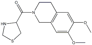 4-[(6,7-dimethoxy-1,2,3,4-tetrahydroisoquinolin-2-yl)carbonyl]-1,3-thiazolidine|