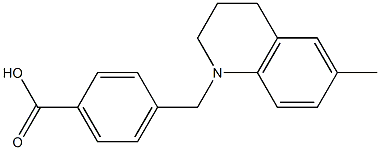 4-[(6-methyl-1,2,3,4-tetrahydroquinolin-1-yl)methyl]benzoic acid Structure