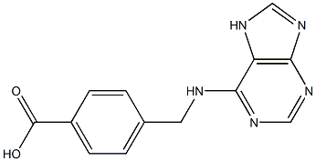 4-[(7H-purin-6-ylamino)methyl]benzoic acid Struktur
