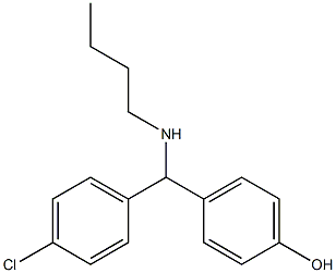4-[(butylamino)(4-chlorophenyl)methyl]phenol 结构式