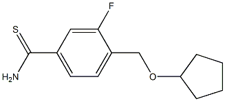 4-[(cyclopentyloxy)methyl]-3-fluorobenzenecarbothioamide Structure