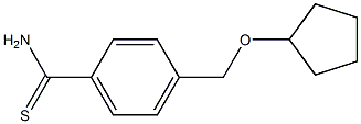 4-[(cyclopentyloxy)methyl]benzenecarbothioamide,,结构式