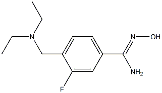 4-[(diethylamino)methyl]-3-fluoro-N'-hydroxybenzenecarboximidamide 化学構造式