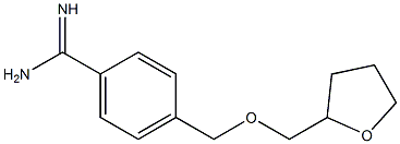 4-[(tetrahydrofuran-2-ylmethoxy)methyl]benzenecarboximidamide 化学構造式