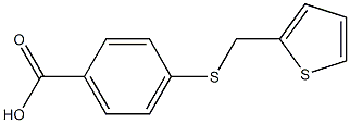 4-[(thiophen-2-ylmethyl)sulfanyl]benzoic acid,,结构式