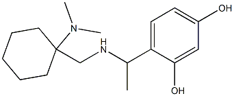 4-[1-({[1-(dimethylamino)cyclohexyl]methyl}amino)ethyl]benzene-1,3-diol 结构式