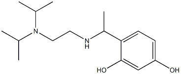 4-[1-({2-[bis(propan-2-yl)amino]ethyl}amino)ethyl]benzene-1,3-diol 结构式