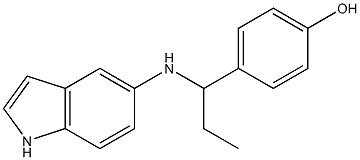 4-[1-(1H-indol-5-ylamino)propyl]phenol Struktur