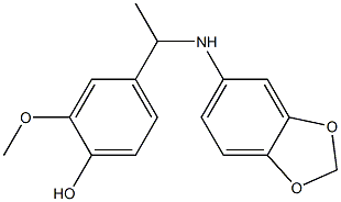 4-[1-(2H-1,3-benzodioxol-5-ylamino)ethyl]-2-methoxyphenol Struktur