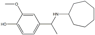 4-[1-(cycloheptylamino)ethyl]-2-methoxyphenol Structure