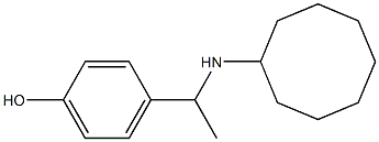 4-[1-(cyclooctylamino)ethyl]phenol 化学構造式