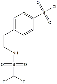 4-[1-(difluoromethane)sulfonamidoethyl]benzene-1-sulfonyl chloride Structure