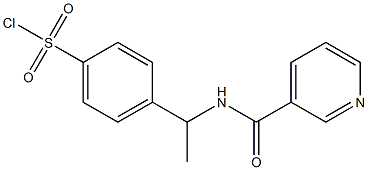 4-[1-(pyridin-3-ylformamido)ethyl]benzene-1-sulfonyl chloride