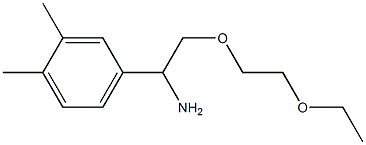 4-[1-amino-2-(2-ethoxyethoxy)ethyl]-1,2-dimethylbenzene Struktur