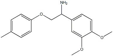 4-[1-amino-2-(4-methylphenoxy)ethyl]-1,2-dimethoxybenzene Struktur