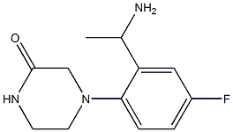 4-[2-(1-aminoethyl)-4-fluorophenyl]piperazin-2-one 化学構造式