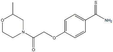 4-[2-(2-methylmorpholin-4-yl)-2-oxoethoxy]benzenecarbothioamide Struktur