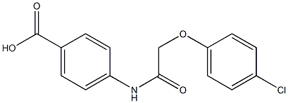 4-[2-(4-chlorophenoxy)acetamido]benzoic acid,,结构式