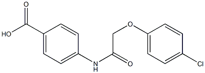 4-[2-(4-chlorophenoxy)acetamido]benzoic acid Structure