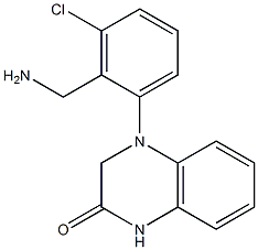 4-[2-(aminomethyl)-3-chlorophenyl]-1,2,3,4-tetrahydroquinoxalin-2-one Structure