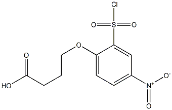 4-[2-(chlorosulfonyl)-4-nitrophenoxy]butanoic acid 结构式