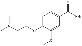 4-[2-(dimethylamino)ethoxy]-3-methoxybenzenecarbothioamide 结构式