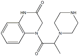 4-[2-(piperazin-1-yl)propanoyl]-1,2,3,4-tetrahydroquinoxalin-2-one Structure