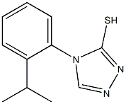 4-[2-(propan-2-yl)phenyl]-4H-1,2,4-triazole-3-thiol 化学構造式