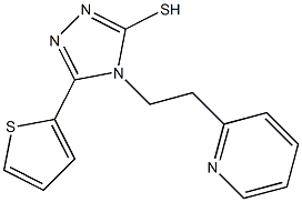 4-[2-(pyridin-2-yl)ethyl]-5-(thiophen-2-yl)-4H-1,2,4-triazole-3-thiol,,结构式