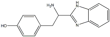 4-[2-amino-2-(1H-1,3-benzodiazol-2-yl)ethyl]phenol 结构式