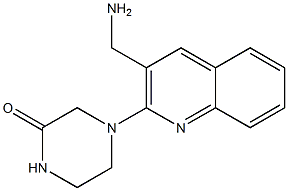 4-[3-(aminomethyl)quinolin-2-yl]piperazin-2-one 结构式